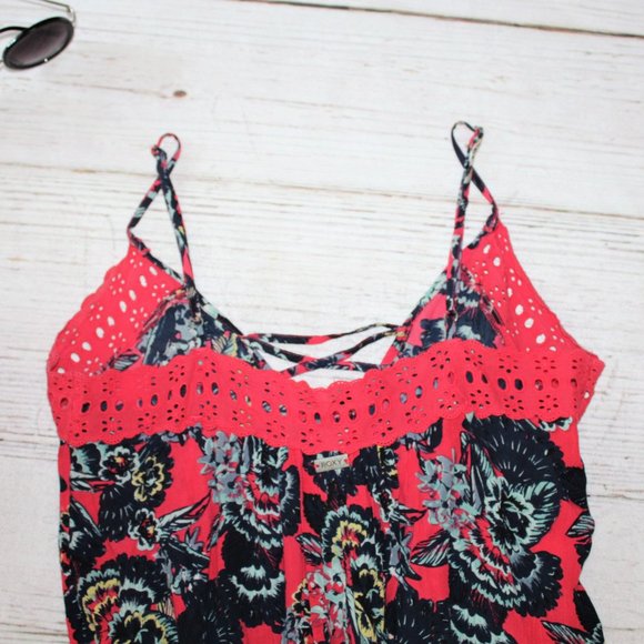 Roxy Eyelet Floral Strappy Dress - Picture 6 of 11